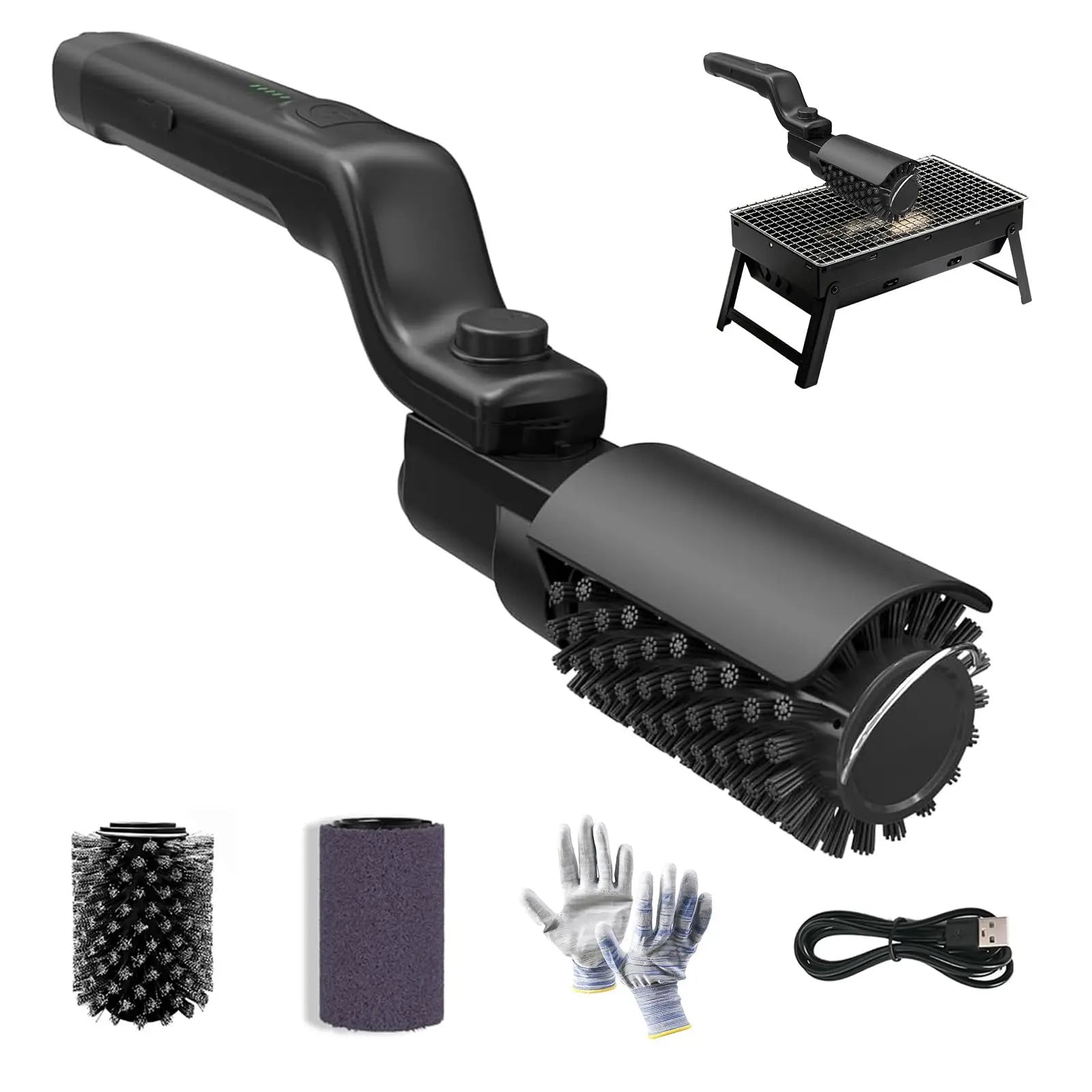 Upgraded Electric Brush,Rechargeable Cordless Grill Cleaning Brush.