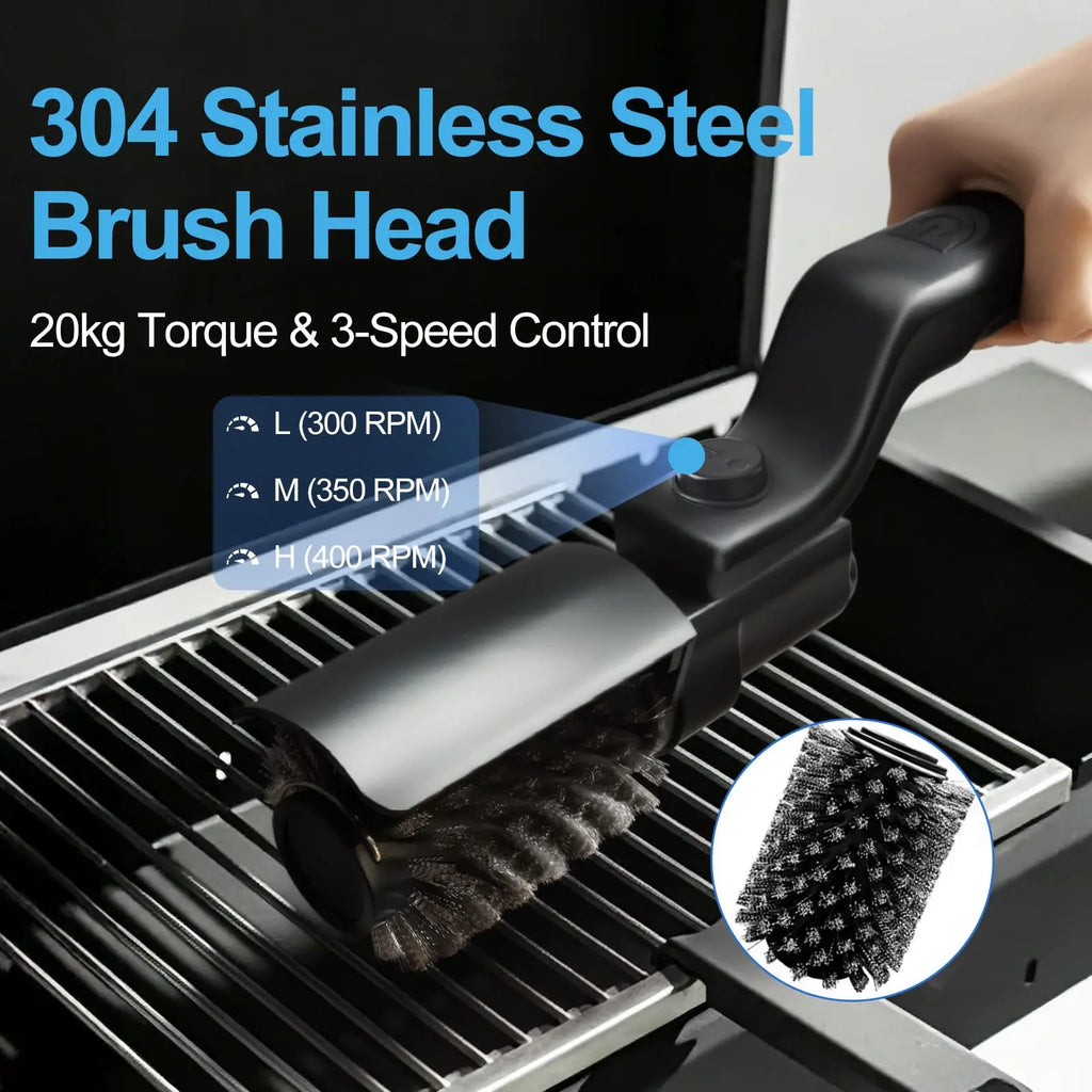 Upgraded Electric Brush,Rechargeable Cordless Grill Cleaning Brush.