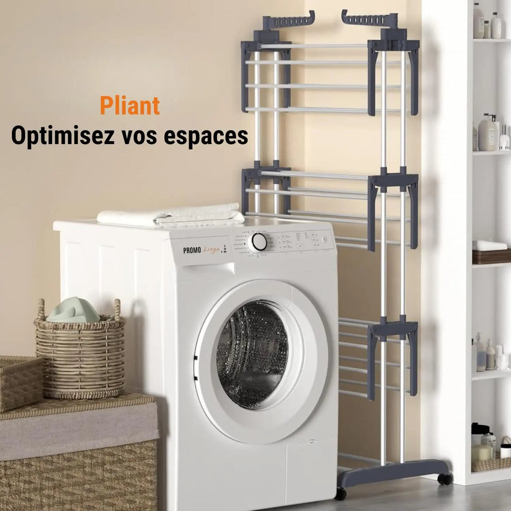 Clothes Airer Clothes Drying Rack Indoor Clothes Horse Laundry Clothes Rack Clothes Dryer 4 Tier Foldable Space Saving With Shoe Rack Stainless Steel Easy Storage
