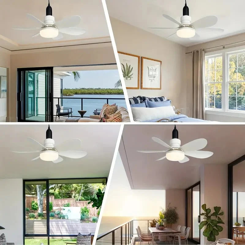 ⏰LAST DAY SALE 70% OFF🔥40W LED Ceiling Fan Light – 20.5” Ultra-Quiet with Remote 🎯 | E27 + FREE B22 Adapter 🔌 | For Bedroom 😴, Kitchen 👩‍🍳 & Garage 🛠️