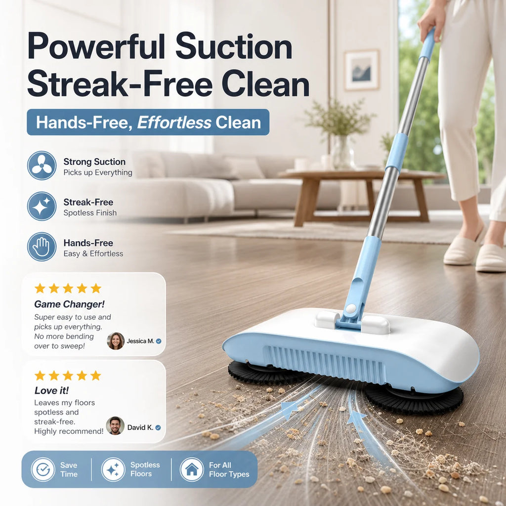 📢📢50% OFF !! ⏰Smart Robot Vacuum Cleaner with Mop & Broom