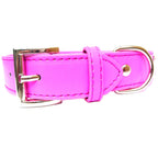 2-reihiges Halsband-Leinenset – Hot Pink