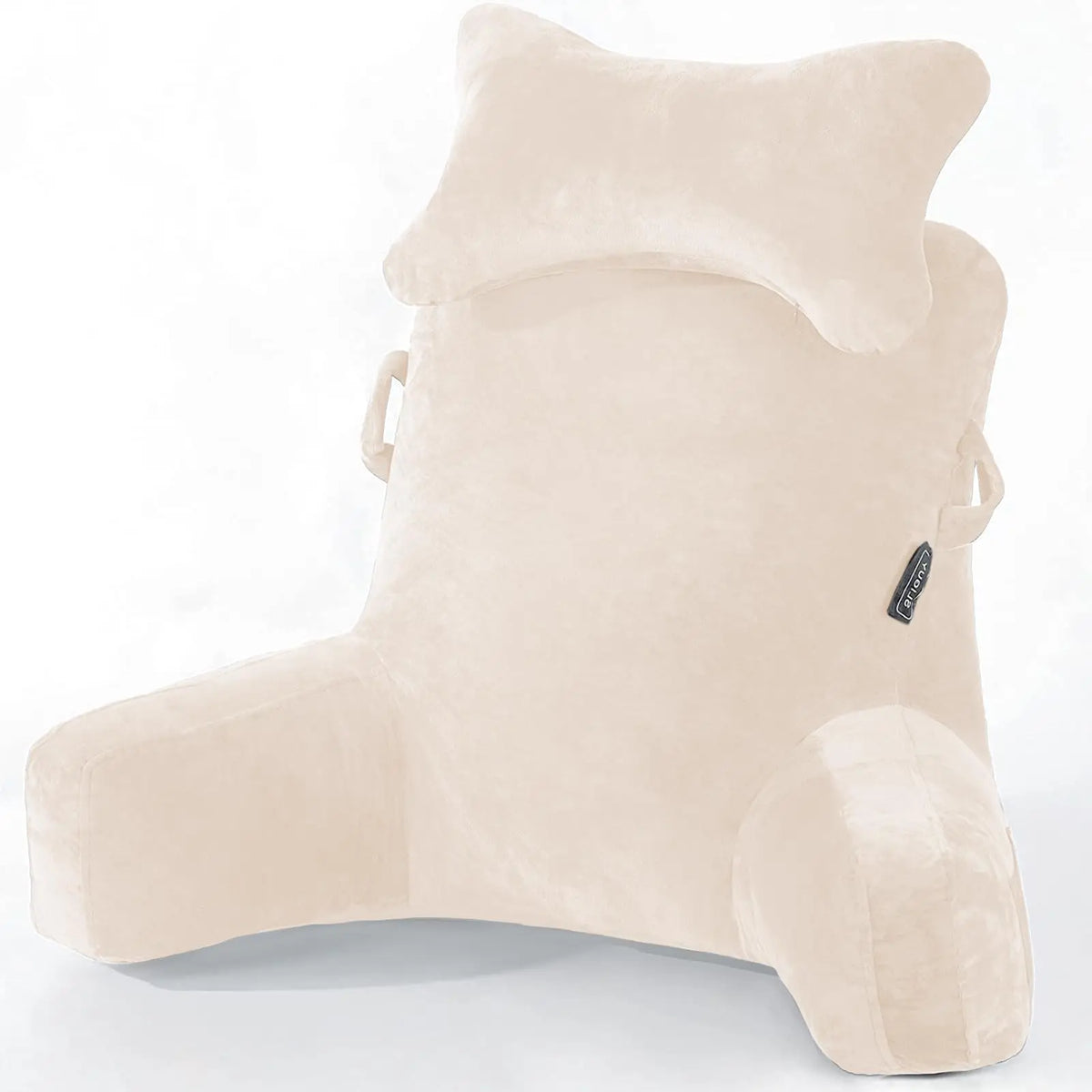 Extra-large reading pillow with removable neck cushion, suitable for sitting on bed or sofa