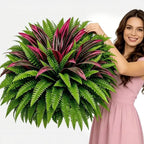 💥Summer Special🔥 UV-Resistant Artificial Fern & Red Dracaena Decorative Plants – Full, Lush & Fade-Resistant!