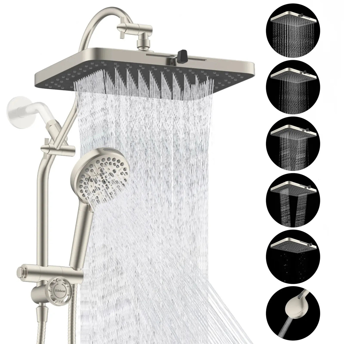 High-Pressure Rainfall Shower Head Combo – 10-Mode Handheld Sprayer & Adjustable Extension Arm