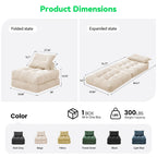 Folding Sofa Bed, 3-in-1 Convertible Recliner Bed