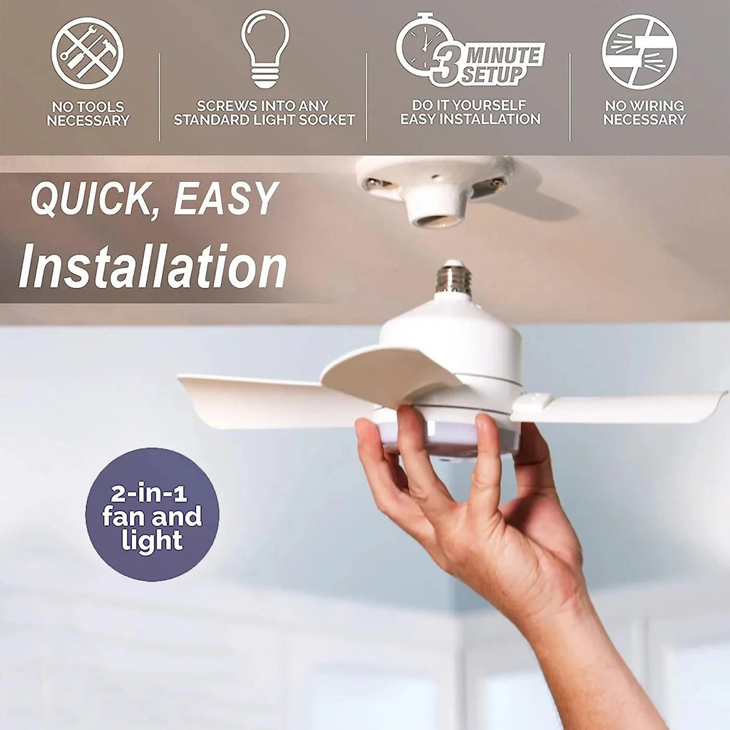 ⏰LAST DAY SALE 70% OFF🔥40W LED Ceiling Fan Light – 20.5” Ultra-Quiet with Remote 🎯 | E27 + FREE B22 Adapter 🔌 | For Bedroom 😴, Kitchen 👩‍🍳 & Garage 🛠️
