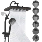High-Pressure Rainfall Shower Head Combo – 10-Mode Handheld Sprayer & Adjustable Extension Arm