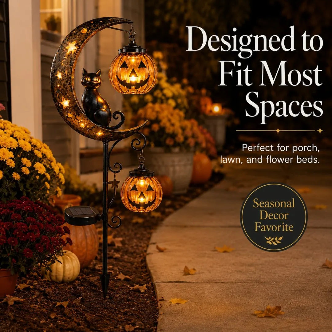 🐈Solar Black Garden Stake Light 🎃 Create a Magical Halloween Glow