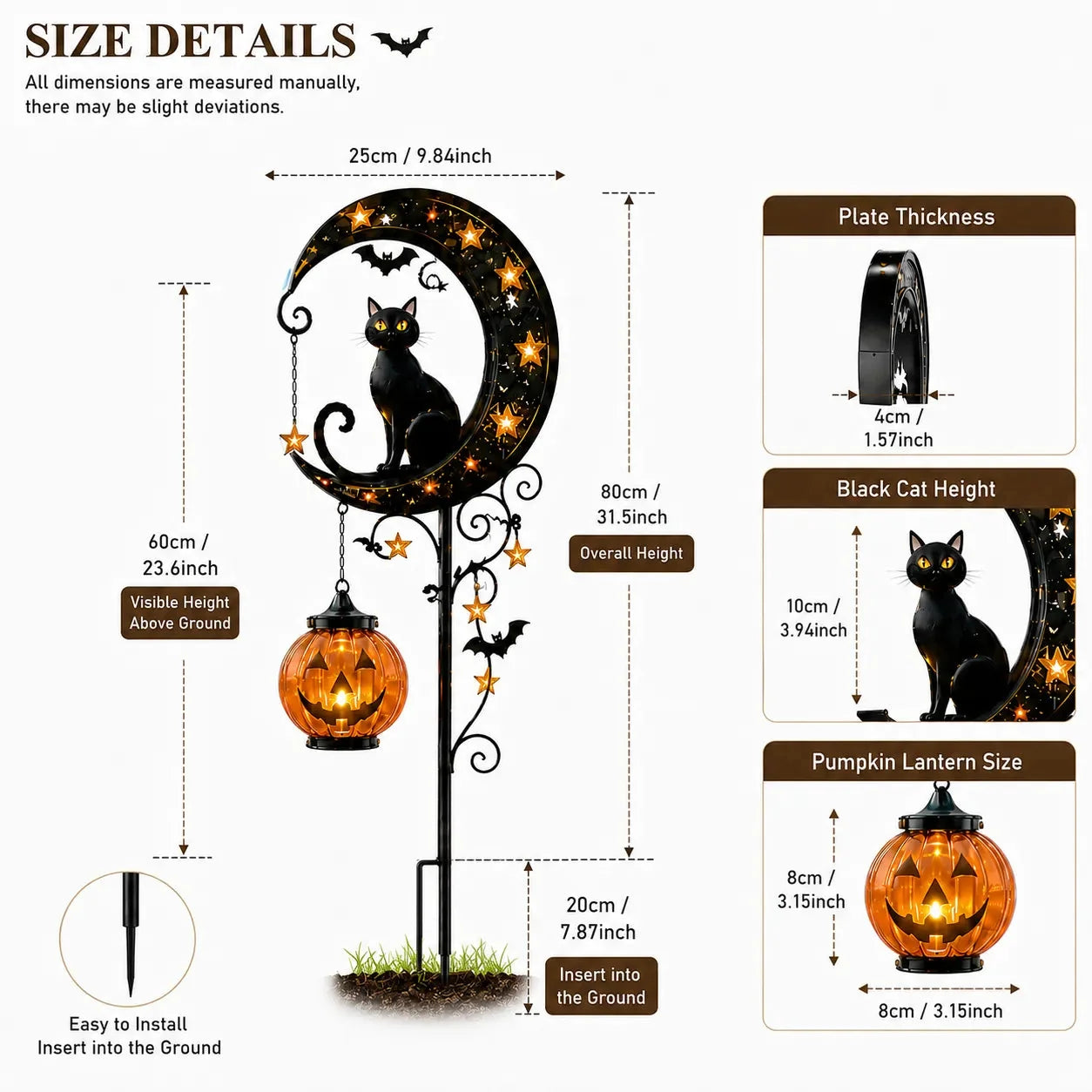 🐈Solar Black Garden Stake Light 🎃 Create a Magical Halloween Glow