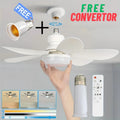 ⏰LAST DAY SALE 70% OFF🔥40W LED Ceiling Fan Light – 20.5” Ultra-Quiet with Remote 🎯 | E27 + FREE B22 Adapter 🔌 | For Bedroom 😴, Kitchen 👩‍🍳 & Garage 🛠️