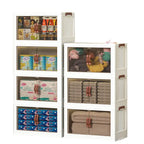 Foldable Storage Bins 128QT with Lid, Magnetic Doors & Lockable Wheels, Stackable storage Boxes for Living Room, Office, Kitchen, Dorm