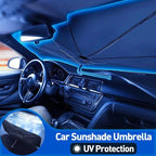 ☀️Car Sunshade – Effective Heat Insulation, UV Block & Easy Foldable Auto Windshield Protector